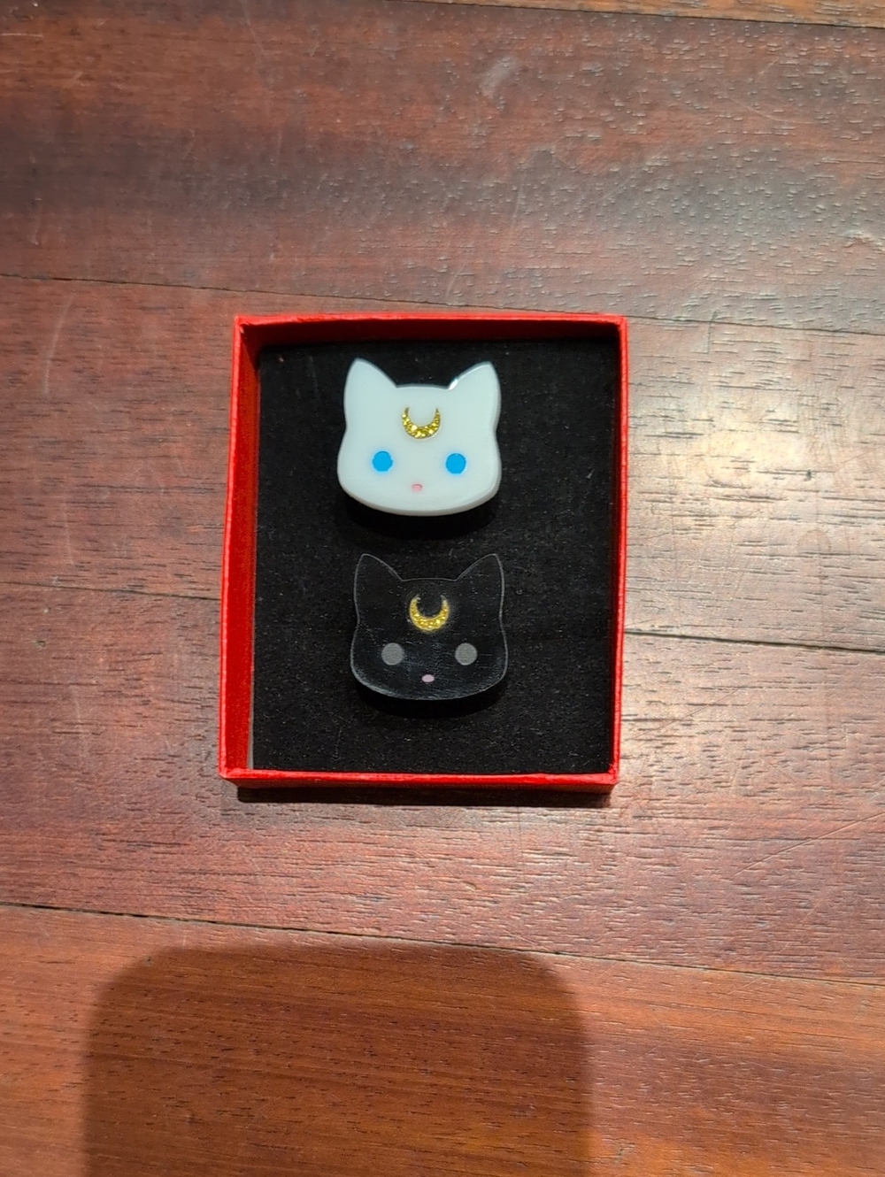 Handmade Sailor Moon Artemis And Luna Acrylic Ring Set